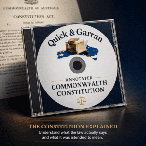 Quick and Garran annotated Commonwealth Constitution CD with indexed reference system